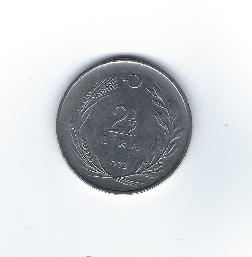  Türkei 2 1/2 Lira 1972   