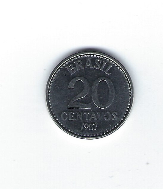  Brasilien 20 Centavos 1987   