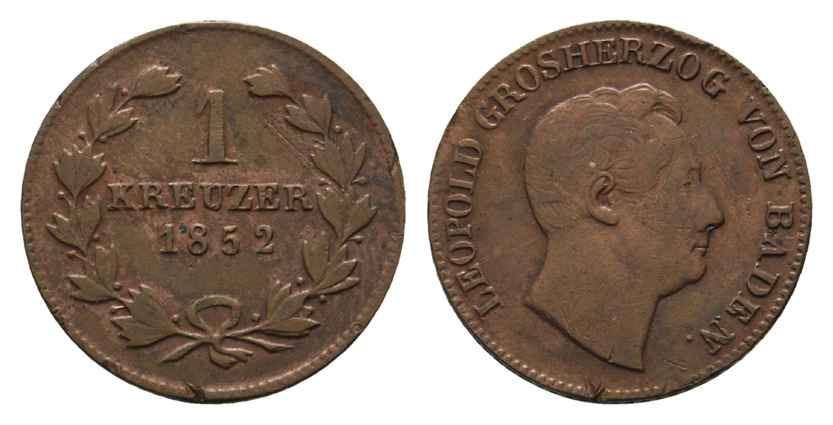  Altdeutschland; Kleinmünze 1852   