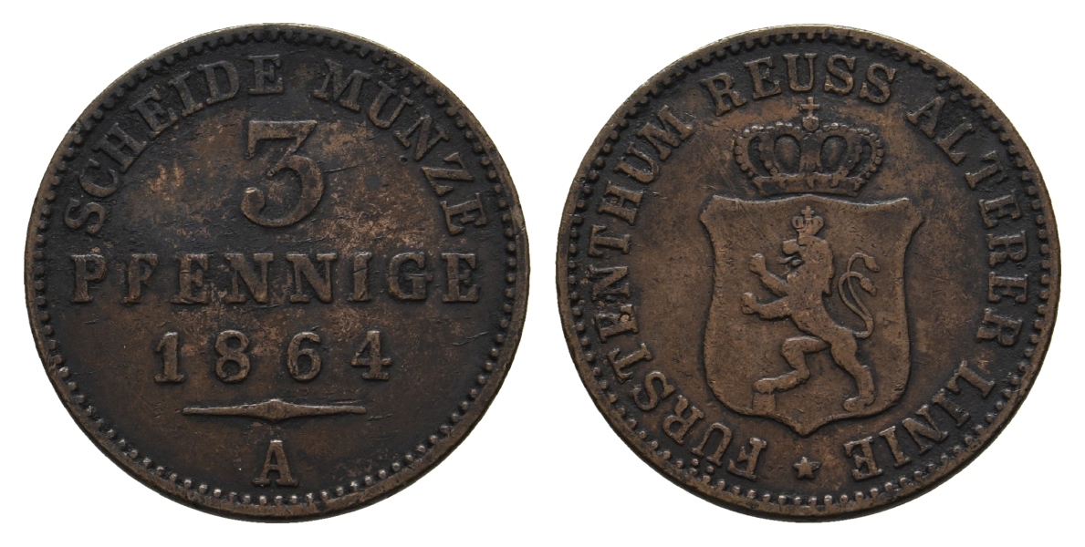  Altdeutschland; Kleinmünze 1864   