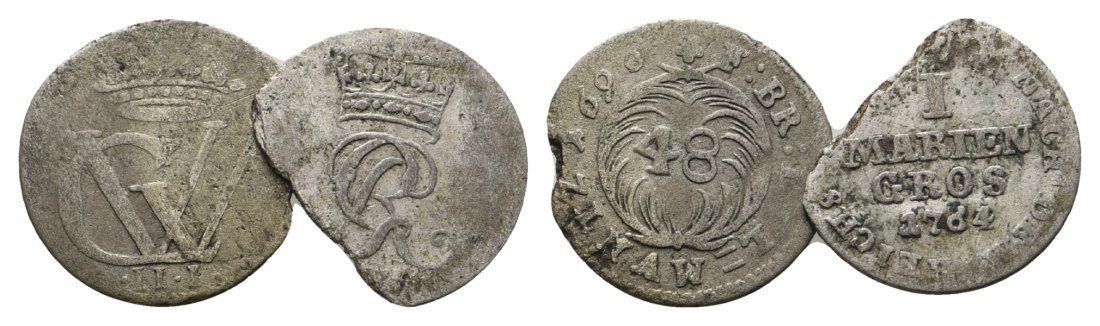  Altdeutschland; 2 Kleinmünzen o. J. / 1784   