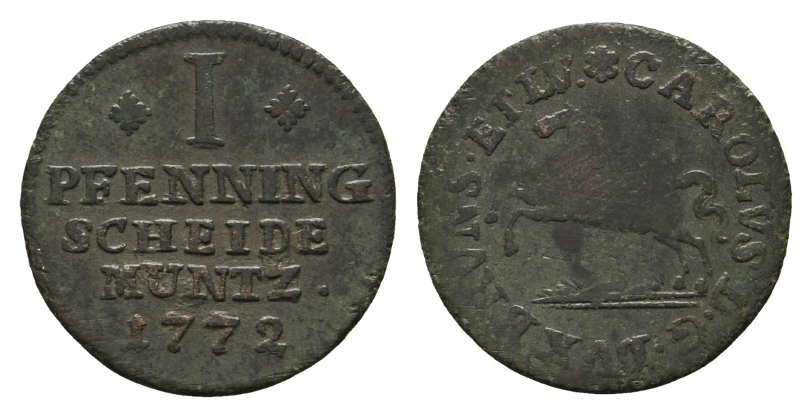  Altdeutschland; Kleinmünze 1772   