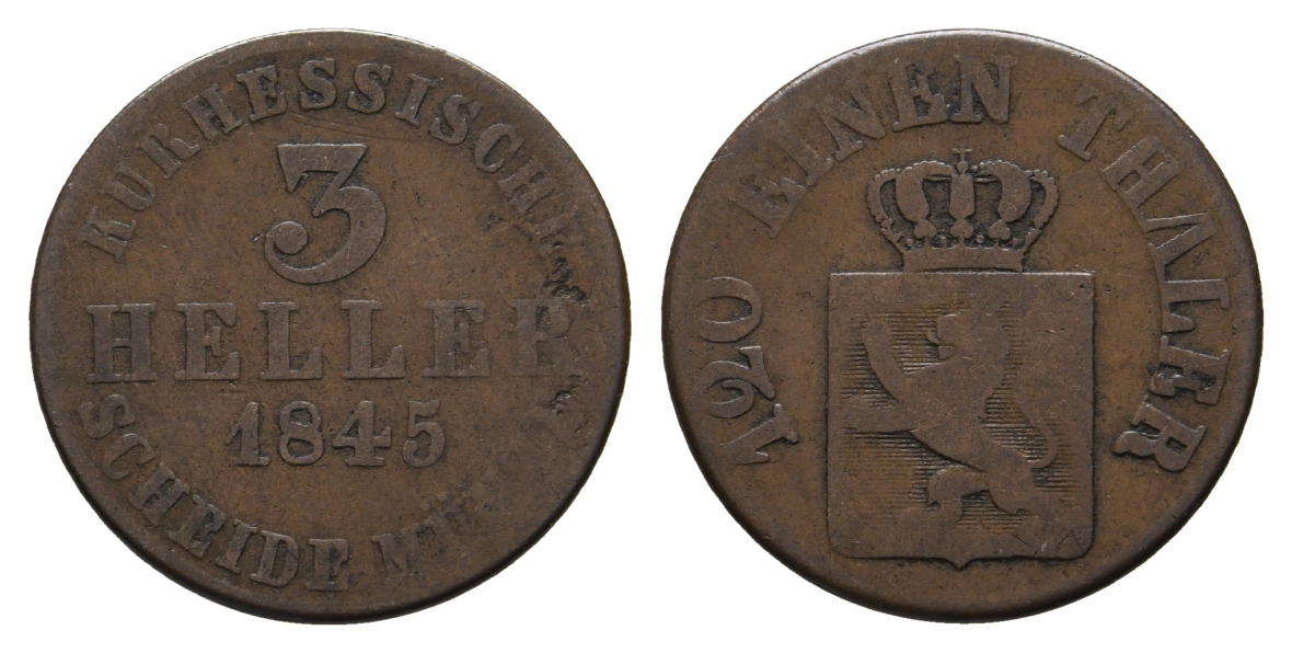  Altdeutschland; Kleinmünze 1845   