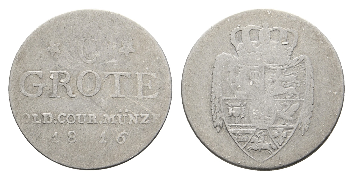  Altdeutschland; Kleinmünze 1816   