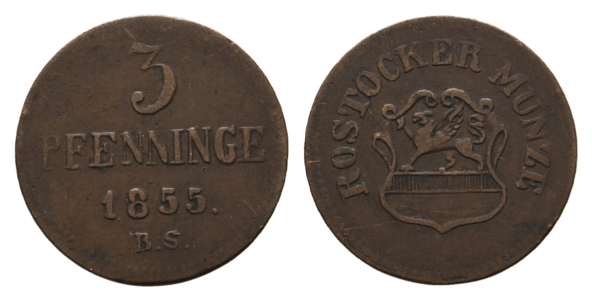  Rostock; 1 Kleinmünze 1855   