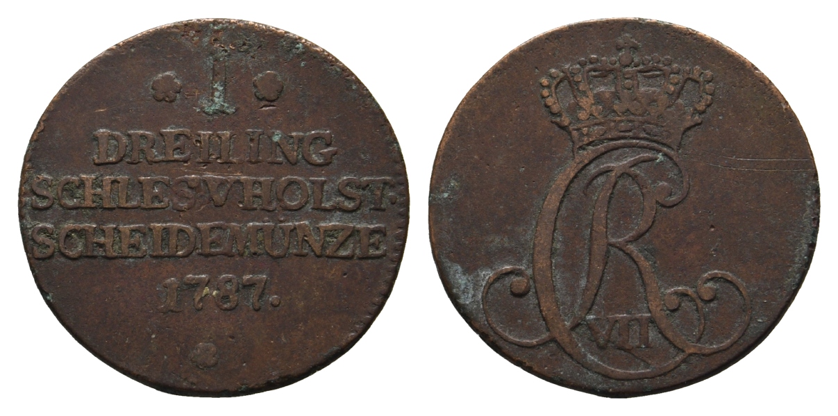  Schleswig-Holstein, 1 Kleinmünze 1787   