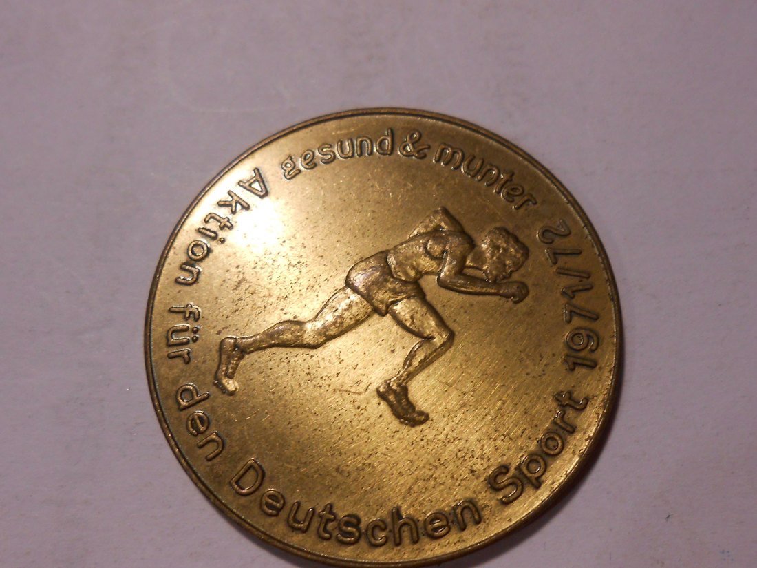  T:5.7 Medaille Deutschland 1971/72  Dem Förderer des Deutschen Spitzen - Sports   