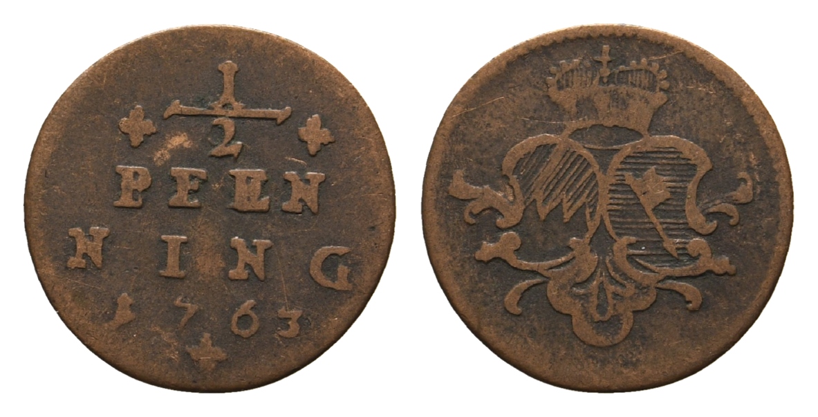  Altdeutschland; Kleinmünze 1763   