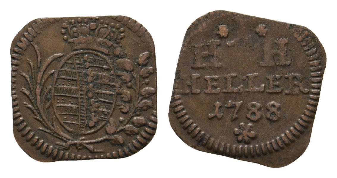  Altdeutschland; Kleinmünze 1788   