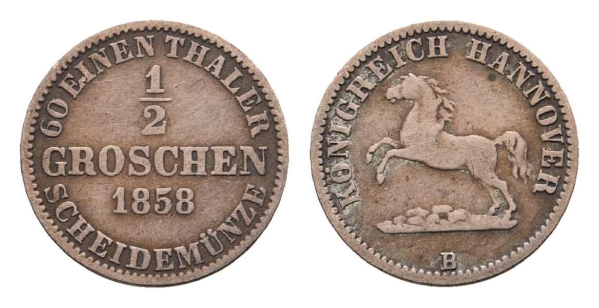  Altdeutschland; Kleinmünze 1858   
