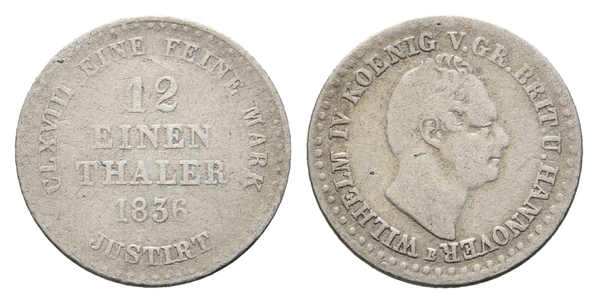  Altdeutschland; Kleinmünze 1836   