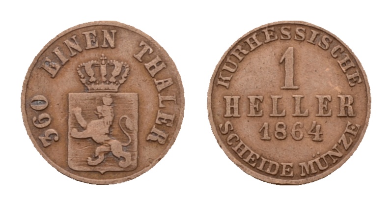  Altdeutschland; Kleinmünze 1864   