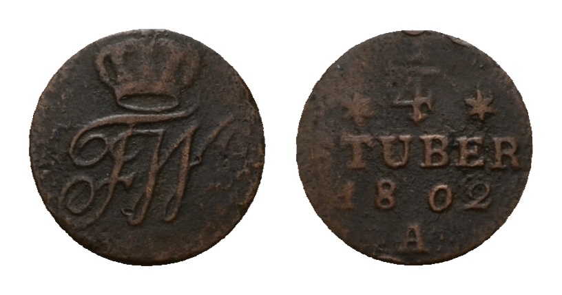 Altdeutschland; Kleinmünze 1802   