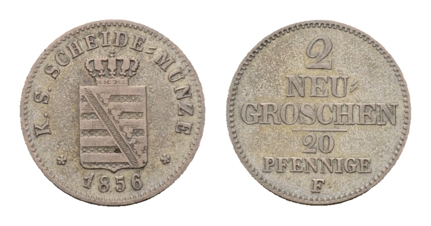  Altdeutschland; Kleinmünze 1856   