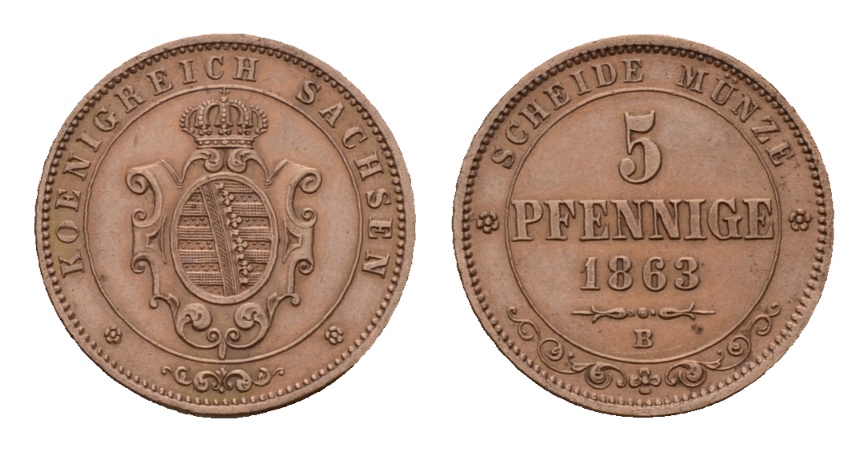  Altdeutschland; Kleinmünze 1863   