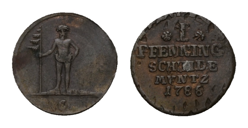  Altdeutschland; Kleinmünze 1786   