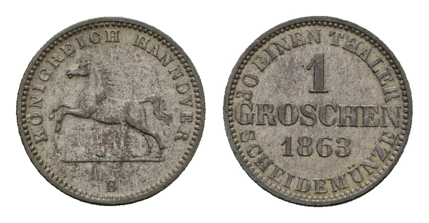  Altdeutschland; Kleinmünze 1863   