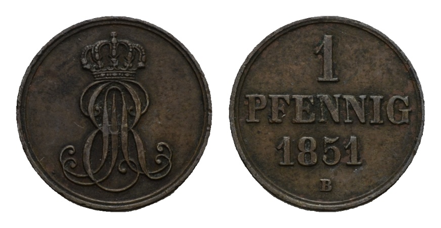  Altdeutschland; Kleinmünze 1851   