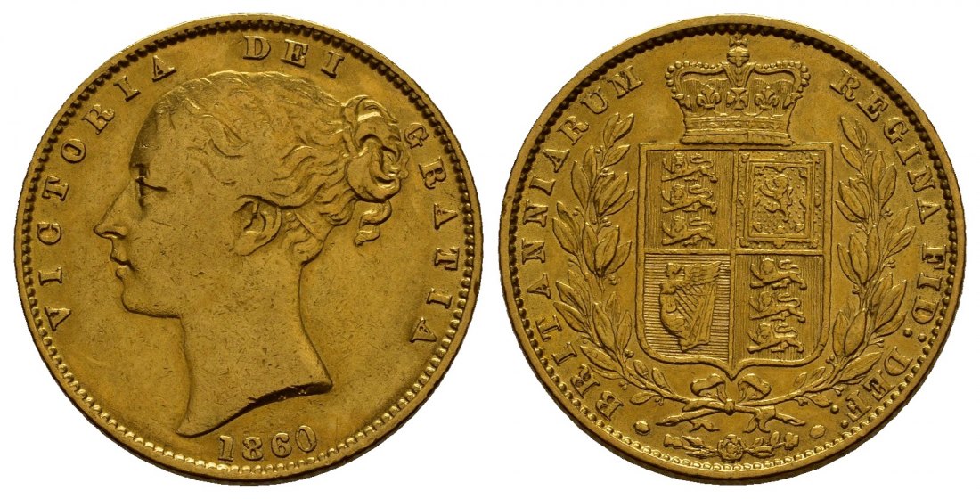 PEUS 1182 Grossbritannien 7,32 g Feingold. Victoria (1837 - 1901) Sovereign GOLD 1860 Sehr schön