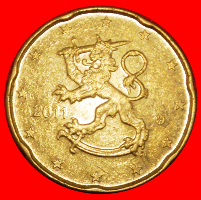  * ZWEI SCHWERTER (2008-2023): FINNLAND ★ 20 EUROCENT 2011 NORDISCHES GOLD! OHNE VORBEHALT!   