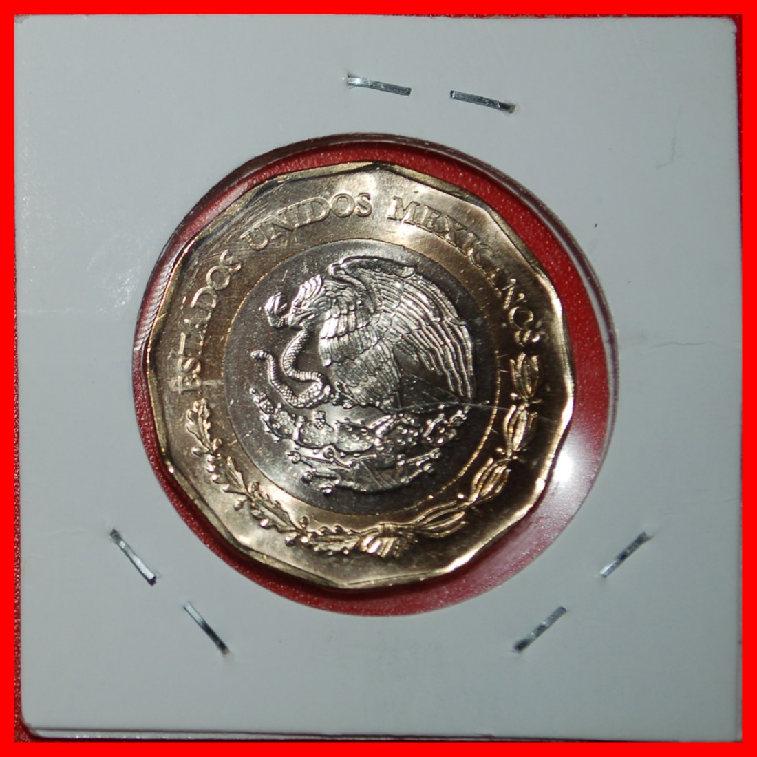  * SHIP:MEXICO★20 PESOS 1519-2019 VERACRUZ★UNC MINT LUSTRE BI-METALLIC! HOLDER★LOW START★ NO RESERVE!   