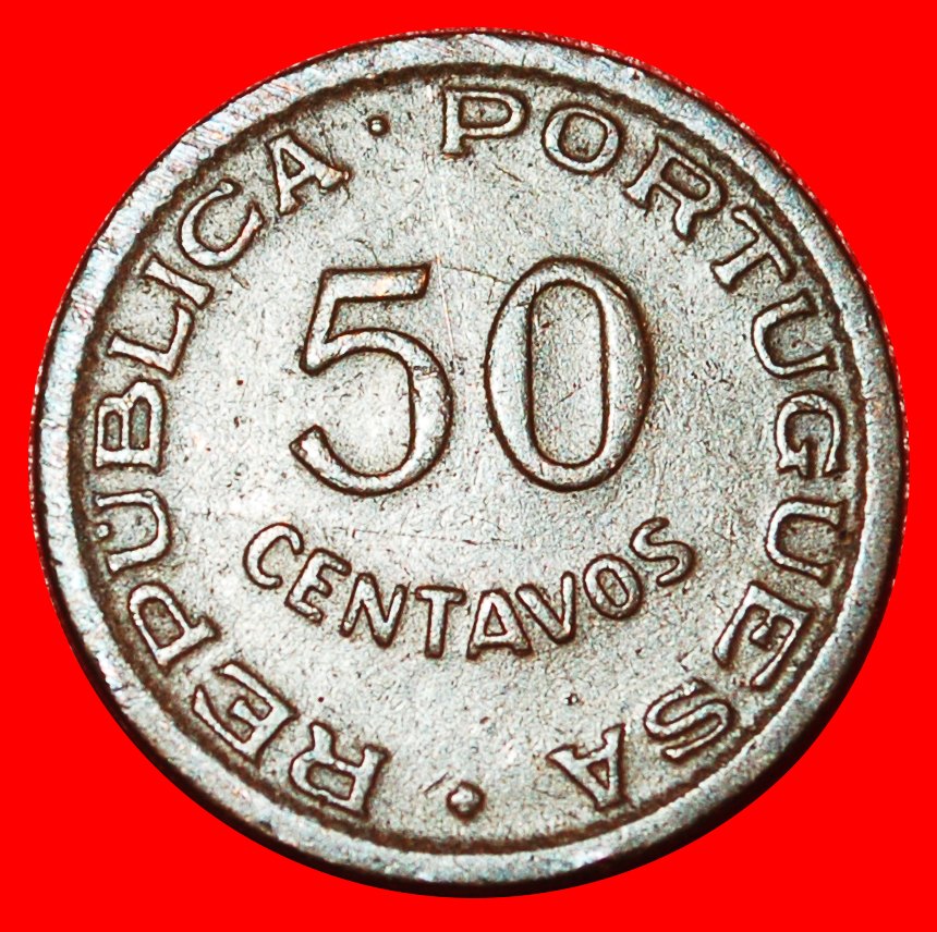  * ELEFANT (1953-1961) PORTUGAL: ANGOLA ★ 50 CENTAVOS 1953 FEHLER! OHNE VORBEHALT!   