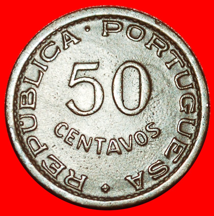 * ELEFANT (1953-1961) PORTUGAL: ANGOLA ★ 50 CENTAVOS 1954 FEHLER! OHNE VORBEHALT!   