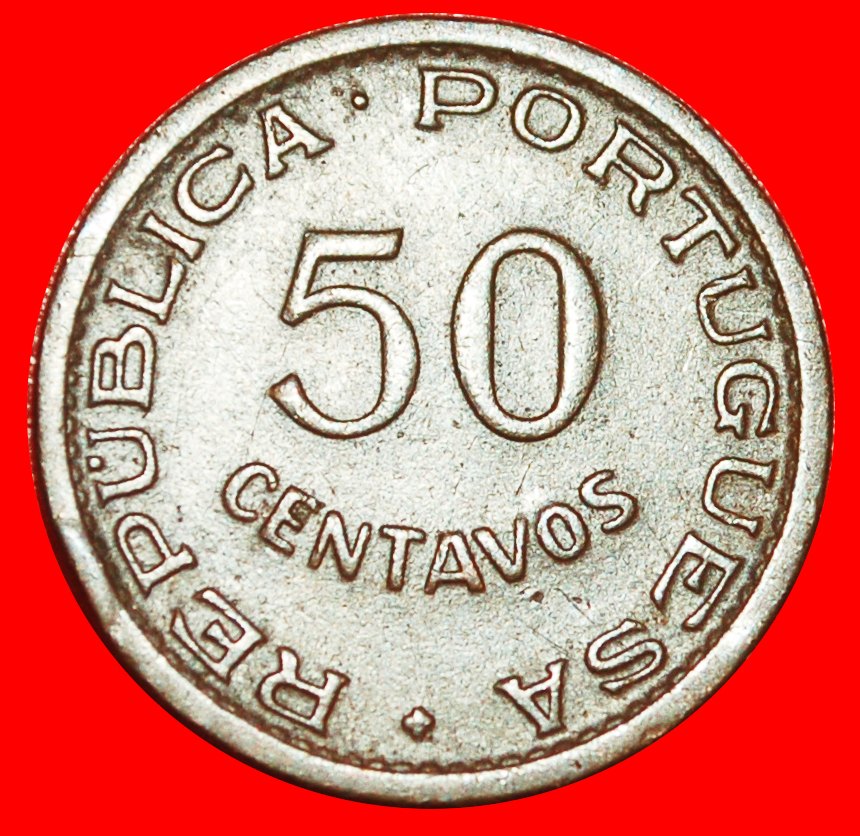  * ELEFANT (1953-1961) PORTUGAL: ANGOLA ★ 50 CENTAVOS 1961 FEHLER! OHNE VORBEHALT!   