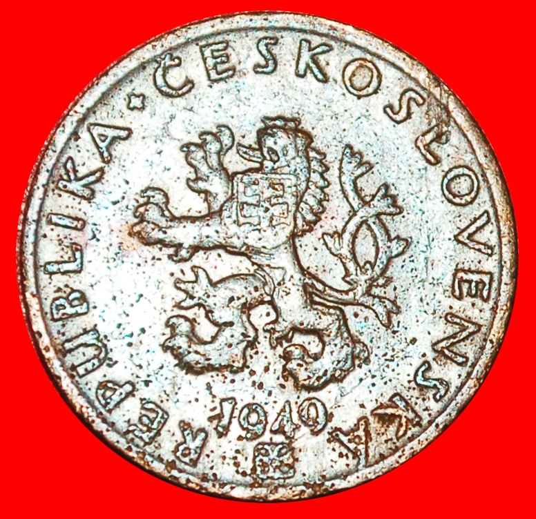  * COMMUNISM SICKLE (1947-1950): CZECHOSLOVAKIA ★ 20 HELLER 1949 LION!★LOW START ★ NO RESERVE!   