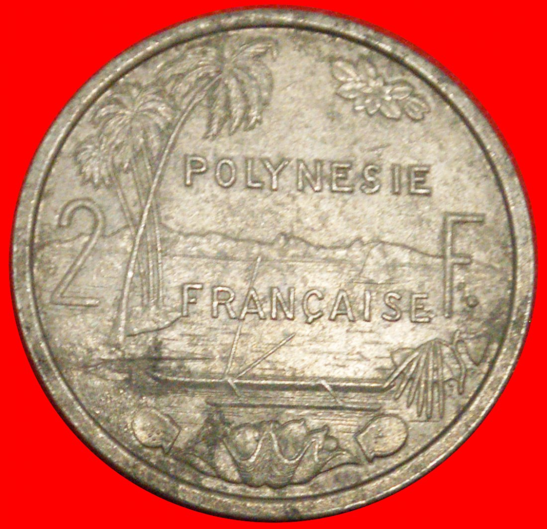  * FRANKREICH SCHIFFE mit IEOM (1973-2020): FRANZÖSISCH POLYNESIEN ★ 2 FRANC 1979!★OHNE VORBEHALT!   