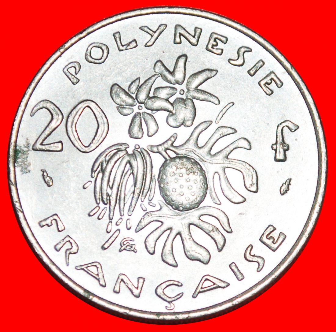  * FRANKREICH Mit IEOM (1972-2005): FRANZÖSISCH POLYNESIEN ★ 20 FRANC 1975! STG!!!★OHNE VORBEHALT!   