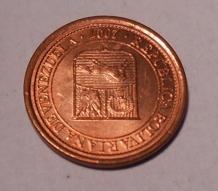  M.17.Venezuela, 5 Centimos 2007   