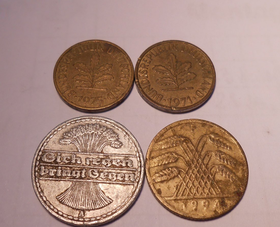  M.25.Weimarer Republik / Bundesrepublik, 4er Lot   