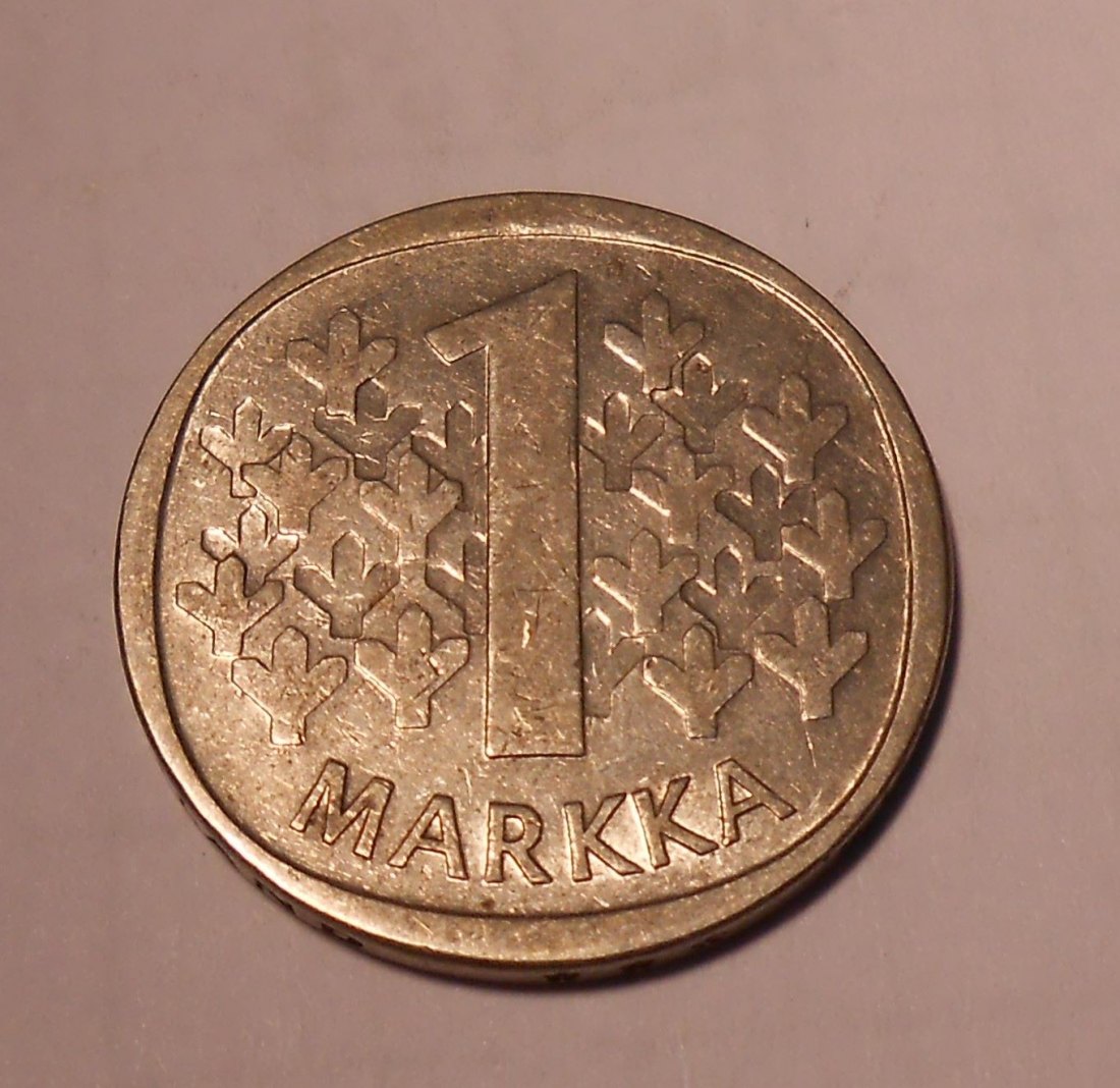  M.29.Finnland, 1 Markka 1964, 350er Silber   