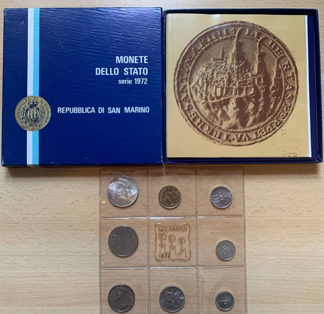 San Marino 1972 Coin set BU (8 coins)