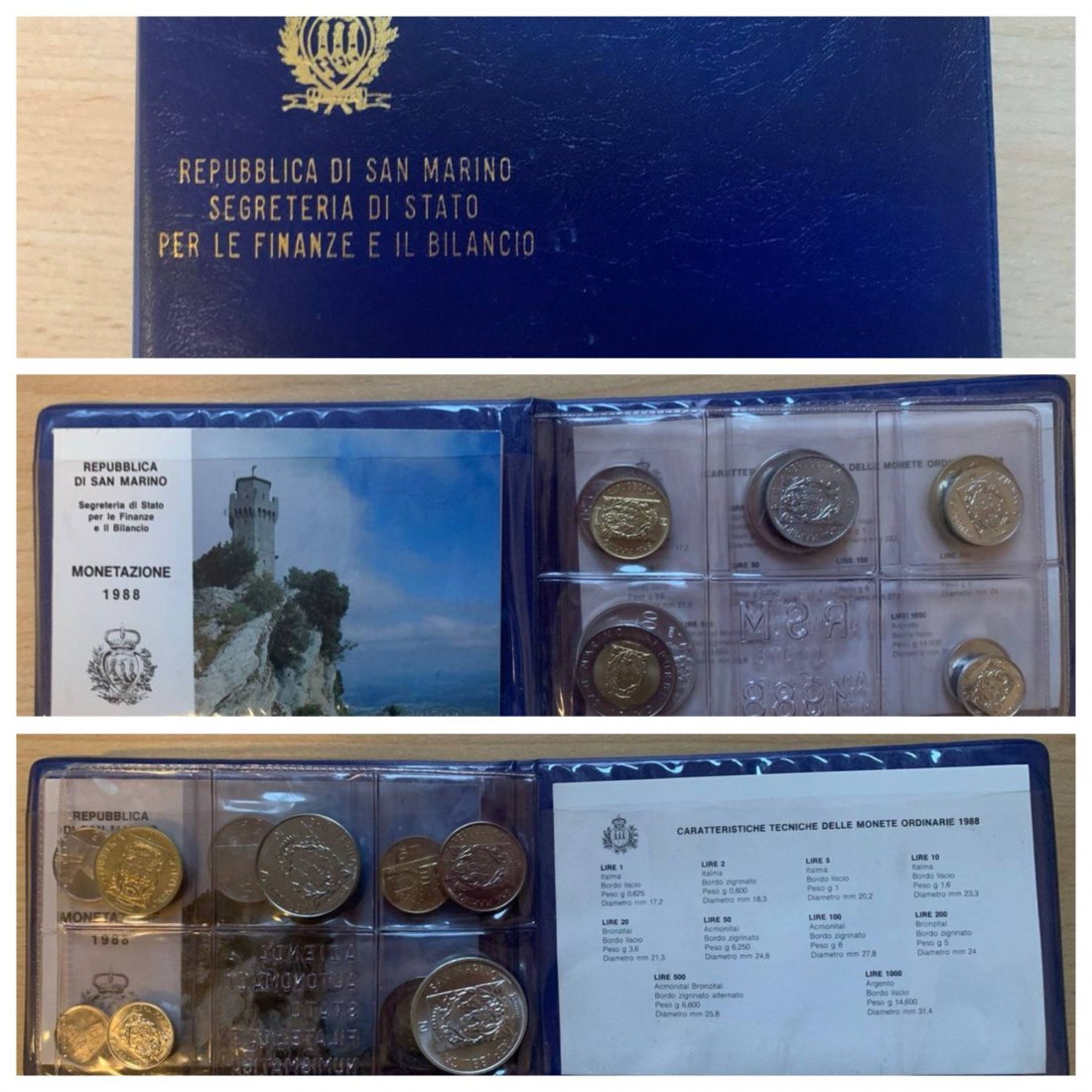 San Marino 1988 Coin set BU (10 coins)