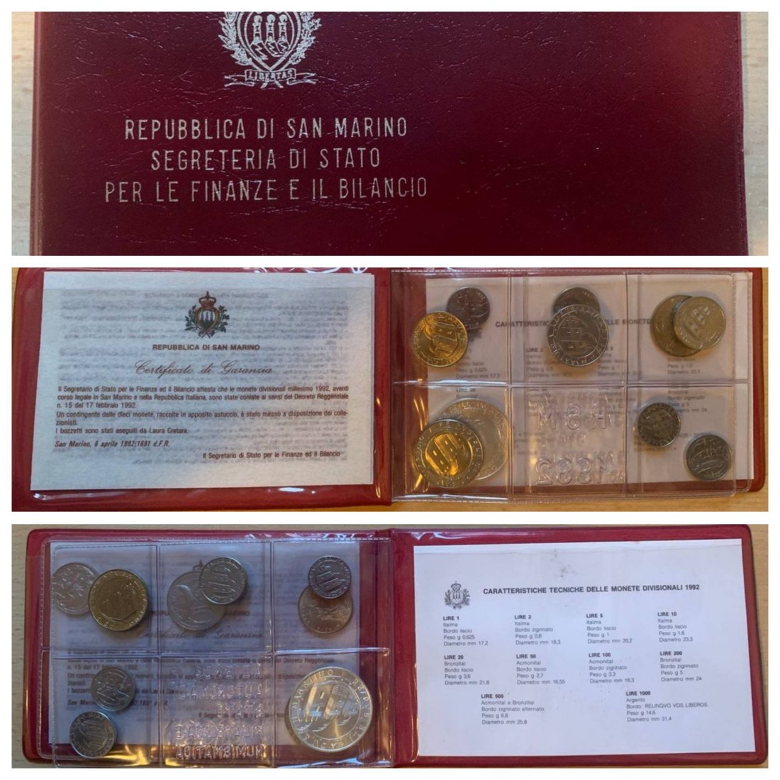 San Marino 1992 Coin set BU (10 coins) 500th anniversary of the discovery of America