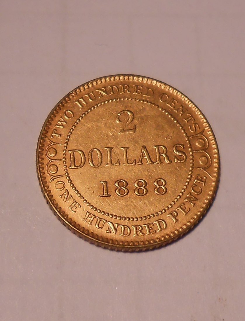  e.10 Neufundland,kanadische Provinz, 2 Dollar 1888, nicht das ausgegebene Orginal   