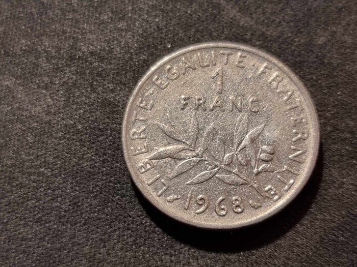  Frankreich 1 Franc 1968 Umlauf   