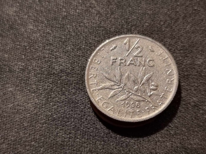  Frankreich 1/2 Franc 1968 Umlauf   