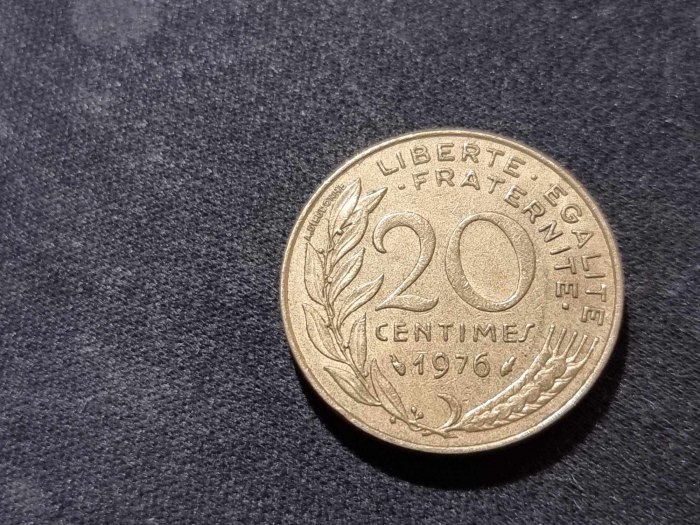  Frankreich 20 Centimes 1976 Umlauf   