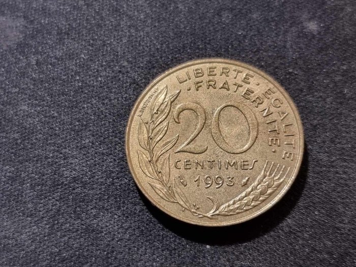  Frankreich 20 Centimes 1993 Umlauf   