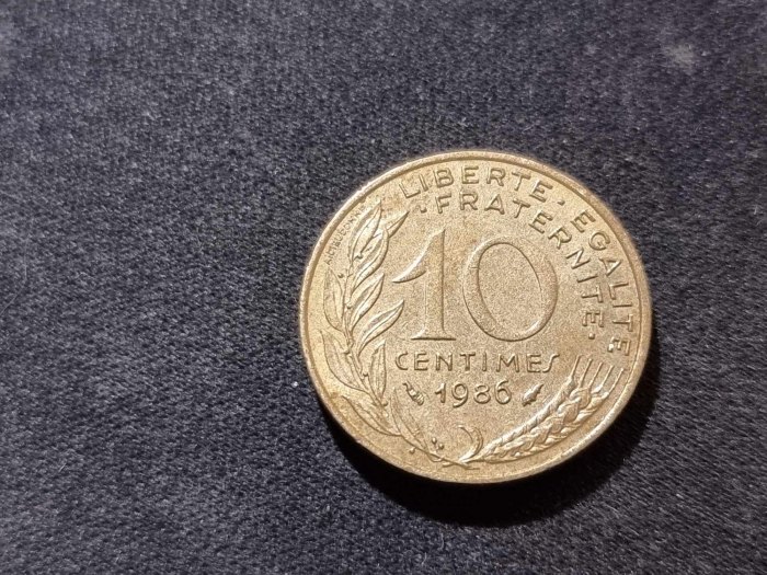  Frankreich 10 Centimes 1986 Umlauf   