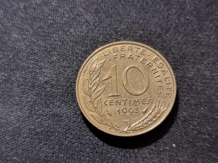  Frankreich 10 Centimes 1993 Umlauf   