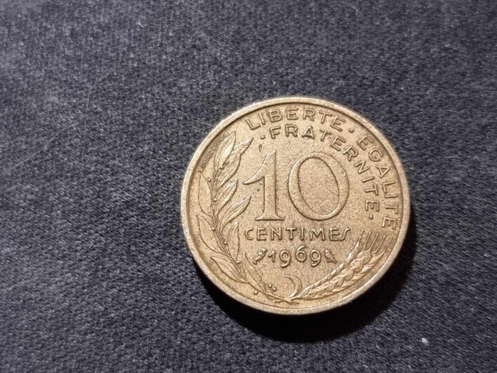  Frankreich 10 Centimes 1976 Umlauf   