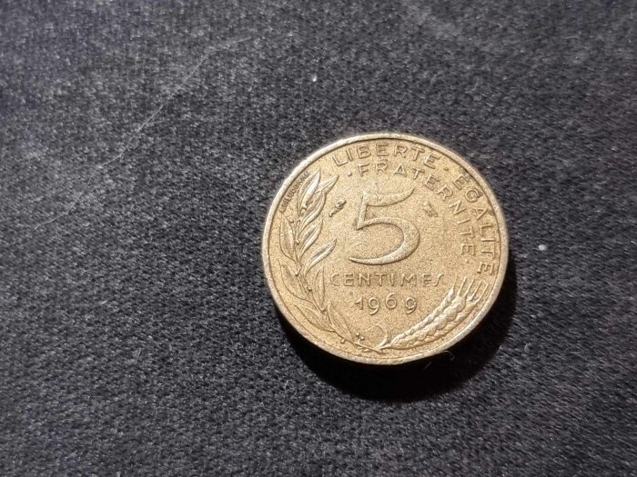  Frankreich 5 Centimes 1969 Umlauf   