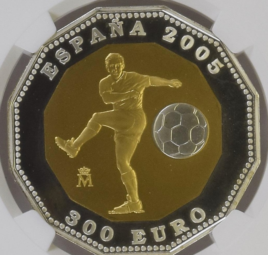  Spanien 300 Euro 2005 | NGC PF69 ULTRA CAMEO TOP POP | Fußball WM 2006   
