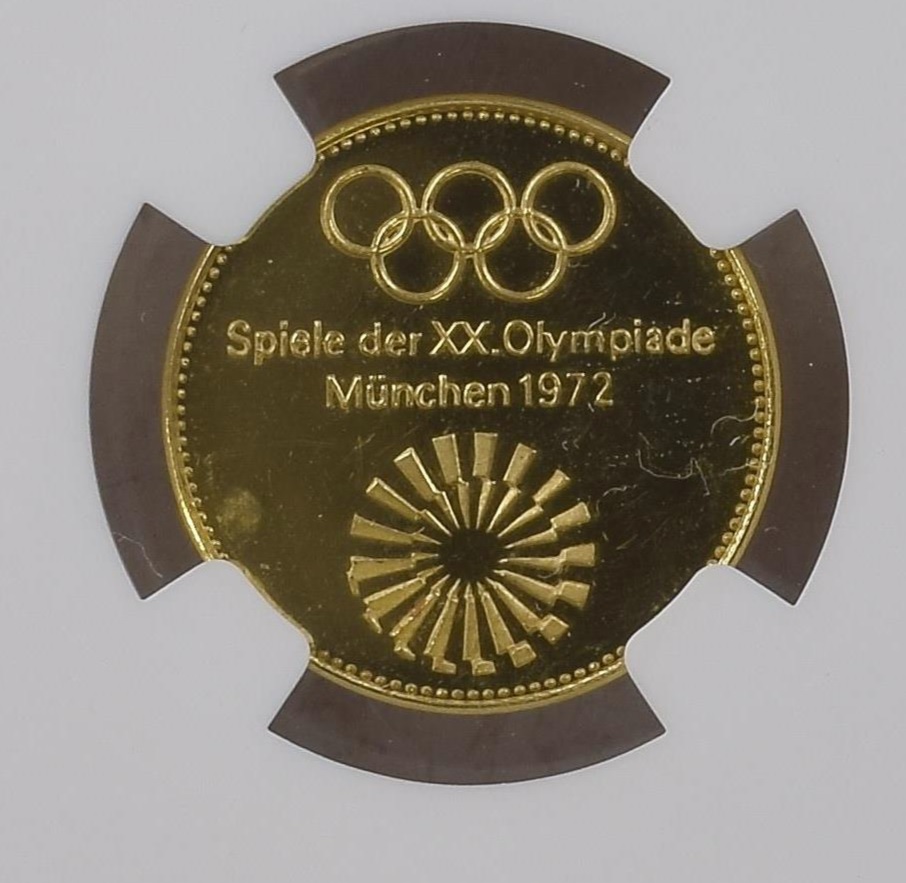  Deutschland Medaille | NGC PF 66 ULTRA CAMEO TOP POP | Olympiade München 1972   