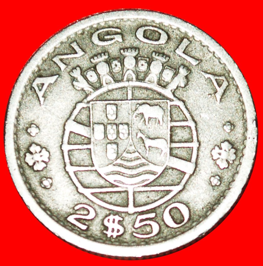  * ELEPHANT (1953-1974) PORTUGAL: ANGOLA ★ 2.50 ESCUDOS 1953! LOW START ★ NO RESERVE!   