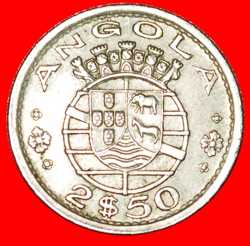 * ELEFANT (1953-1974) PORTUGAL: ANGOLA ★ 2,50 ESCUDO 1974! OHNE VORBEHALT!
